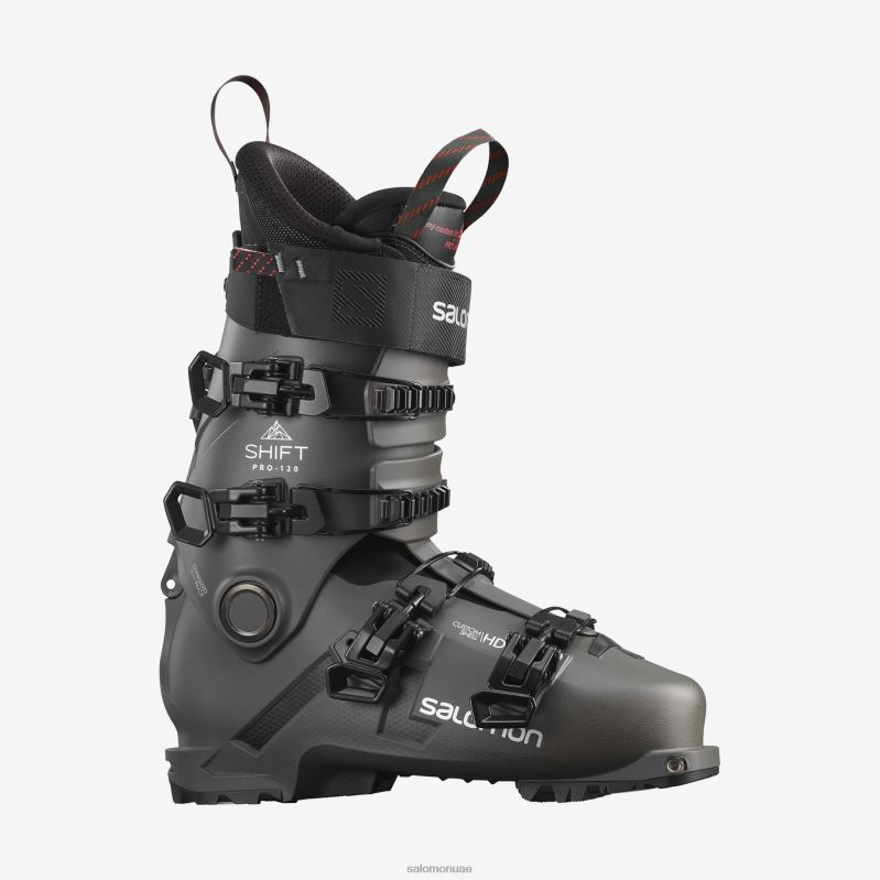 8DLD21193 Salomon النفط الأخضر والأسود والطاقة الشمسية حذاء Freeride الرجالي Shift Pro 100 باللون الأخضر الزيتي والأسود والطاقة الشمسية