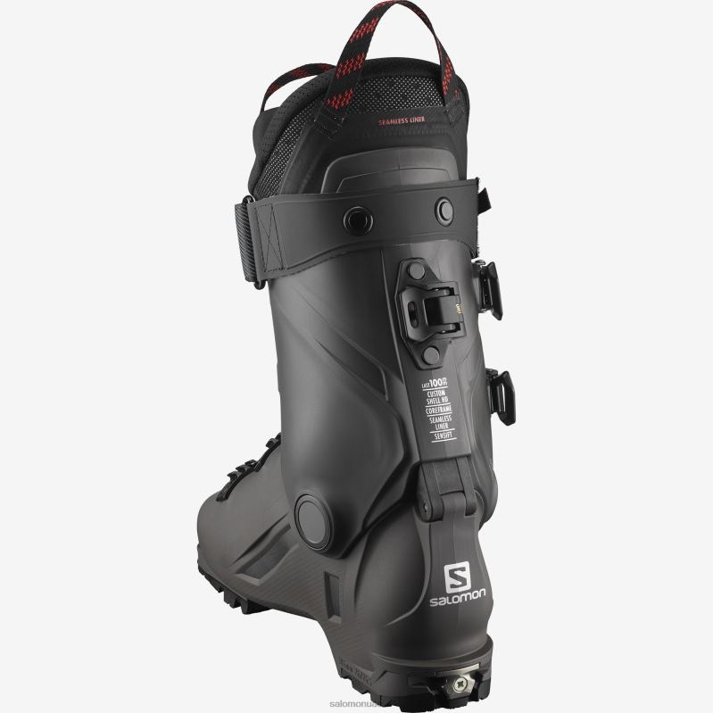 8DLD21193 Salomon النفط الأخضر والأسود والطاقة الشمسية حذاء Freeride الرجالي Shift Pro 100 باللون الأخضر الزيتي والأسود والطاقة الشمسية