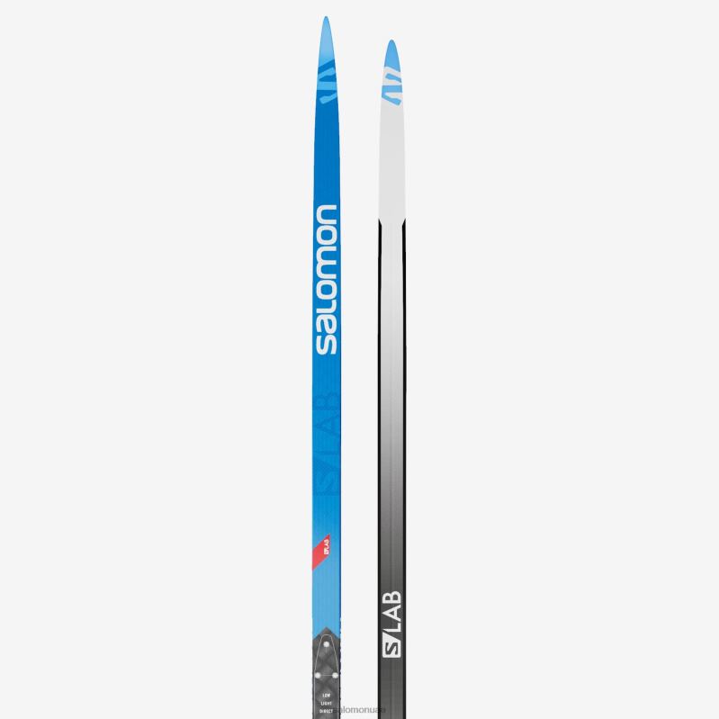8DLD21435 Salomonزلاجات نورديك كلاسيكية للجنسين S-Lab كربون كلاسيكي أزرق ناعم
