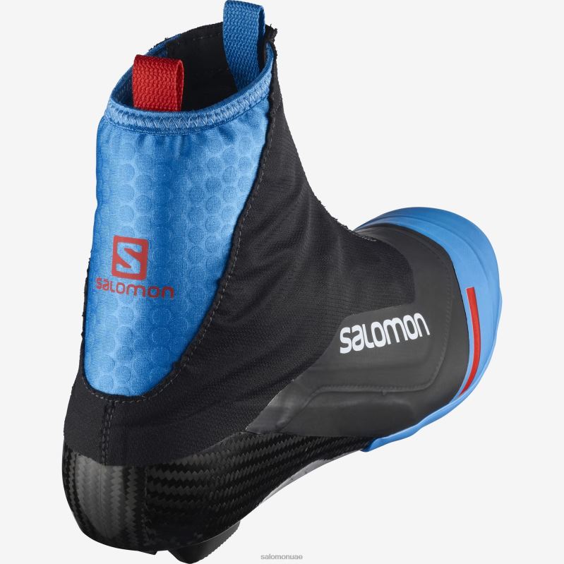 8DLD21461 Salomon عملية سوداء زرقاء أحذية تزلج نورديك للجنسين S/Race Carbon Skate El Black-process Blue