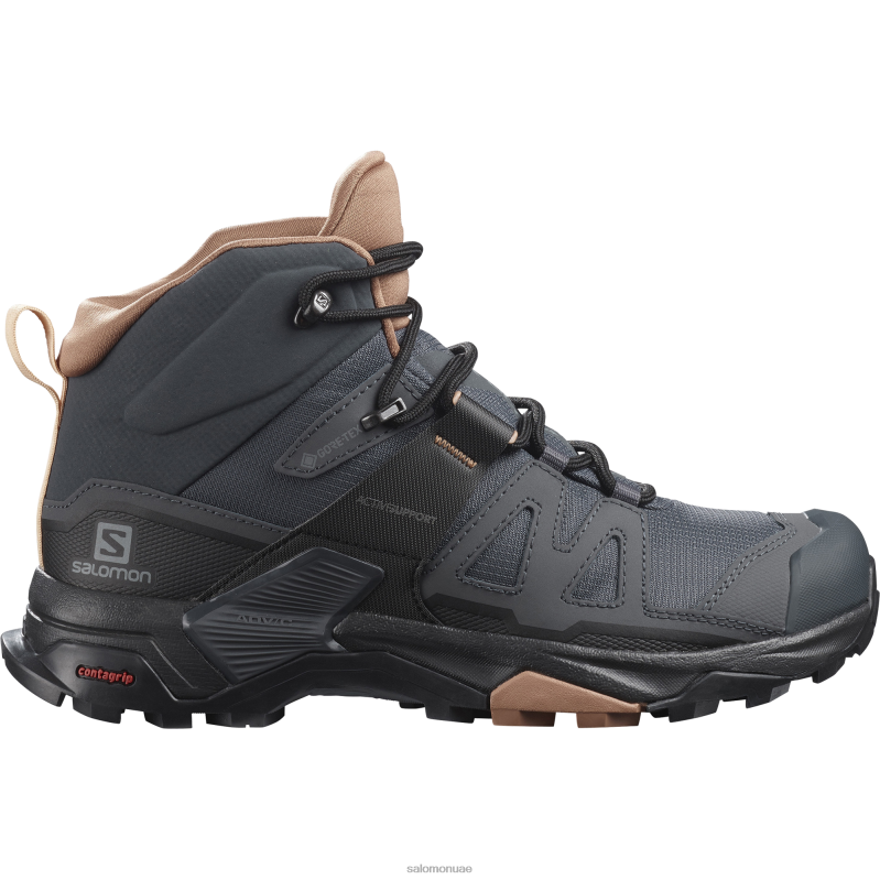 8DLD21517 Salomon مغناطيس-أسود-زن أزرق حذاء المشي لمسافات طويلة للنساء X Ultra 4 Mid Gore-Tex Magnet-Black-Zen Blue