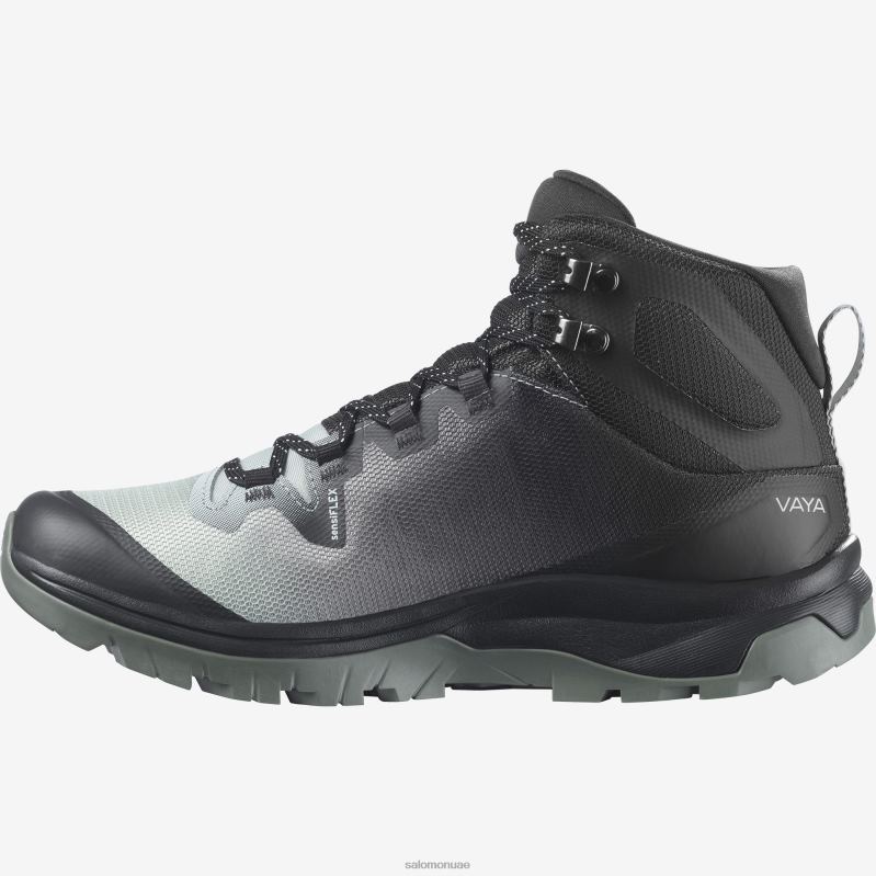 8DLD21521 Salomon الحديد والأبنوس والبرتقال المشتعلة حذاء المشي لمسافات طويلة للسيدات Outpulse Mid Gore-Tex Iron-Ebony-Blanzing Orange