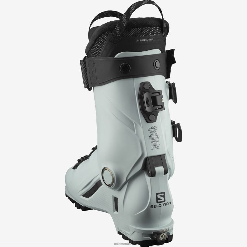 8DLD21904 Salomon أبيض وأسود الطحلب بيلوجا حذاء Freeride للسيدات Shift Pro 90 باللون الأسود والأبيض Moss-Beluga