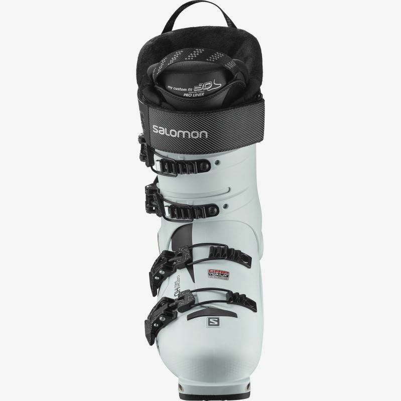 8DLD21904 Salomon أبيض وأسود الطحلب بيلوجا حذاء Freeride للسيدات Shift Pro 90 باللون الأسود والأبيض Moss-Beluga