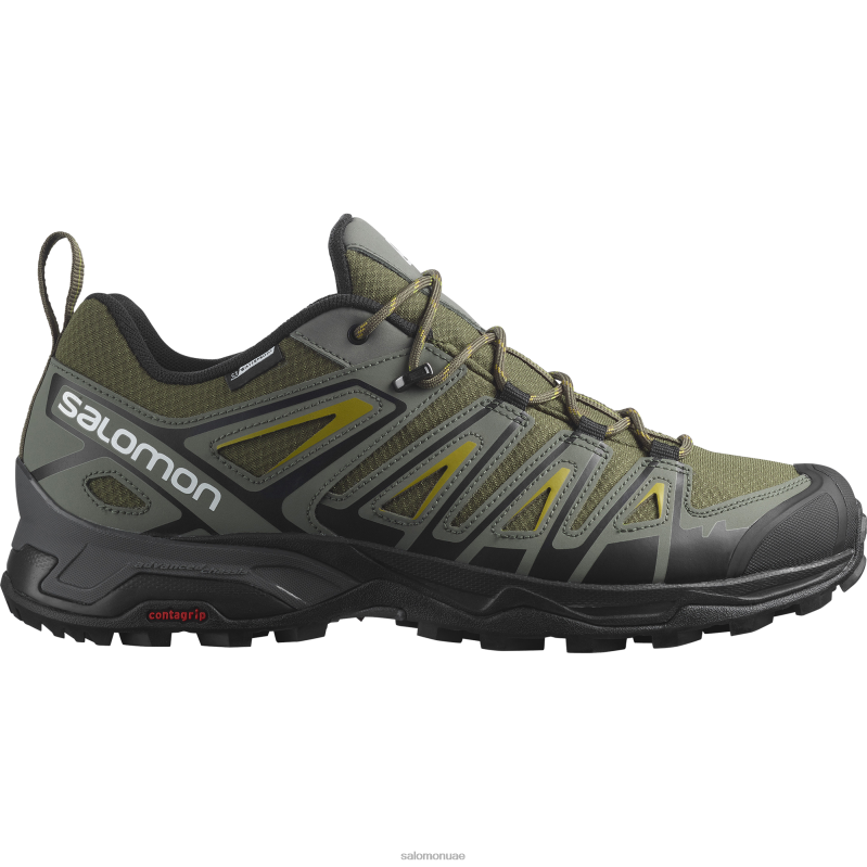 8DLD22060 Salomon المغناطيس الأسود حذاء المشي لمسافات طويلة للرجال X Raise 2 Gore-Tex Black-Magnet