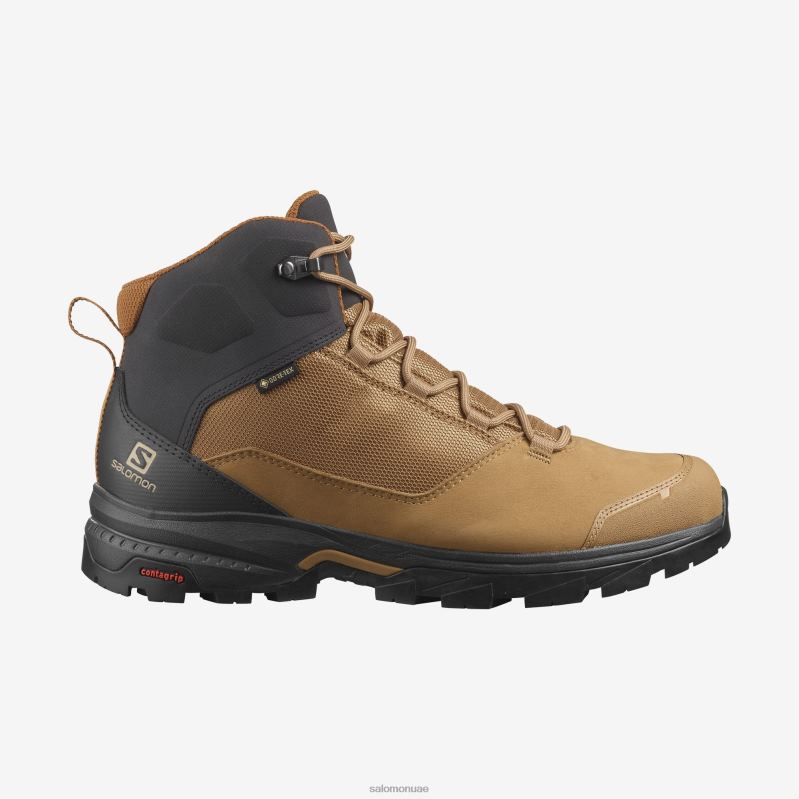 8DLD22262 Salomon المغناطيس الأسود النصب التذكاري أحذية المشي لمسافات طويلة للرجال X Ultra 4 Wide Gore-Tex Magnet-Black-Monument