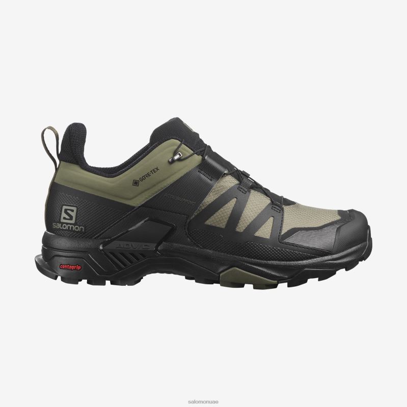 8DLD22264 Salomon الأبنوس الأسود حذاء المشي لمسافات طويلة للرجال X Raise 2 Mid Gore-Tex Black-Ebony