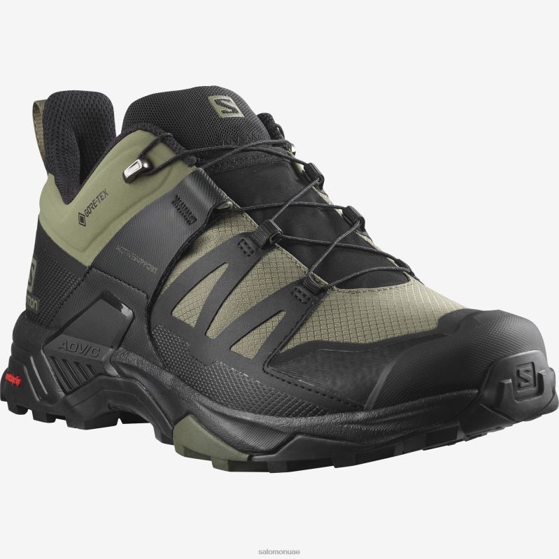 8DLD22264 Salomon الأبنوس الأسود حذاء المشي لمسافات طويلة للرجال X Raise 2 Mid Gore-Tex Black-Ebony