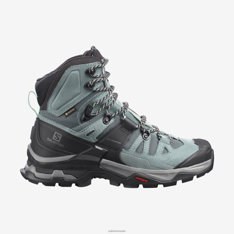 8DLD22337 Salomon الطقس العاصف/أسود/الحديد المطاوع Outpulse Mid GTX للسيدات للطقس العاصف، حديد أسود مطاوع