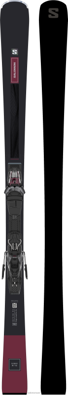 8DLD22769 Salomon أسود / مرجاني نيون / كاسليروك s Force fx.80 + m11 gw l80 تزلج باللون الأسود النيون والمرجاني كاسل روك