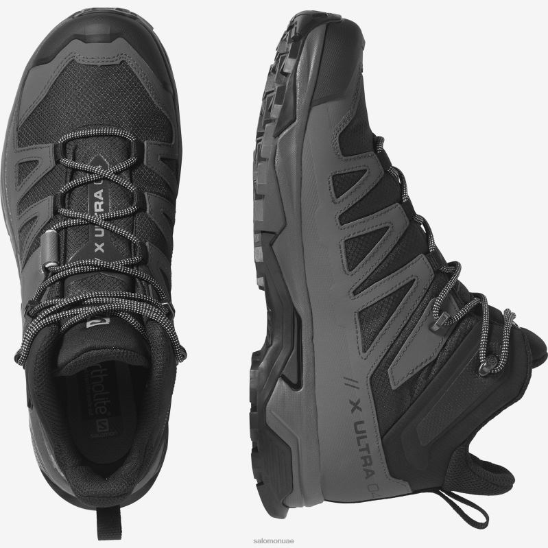 8DLD22827 Salomon أسود حذاء XA Pro 3D V8 Gore-Tex للرجال باللون الأسود الجديد