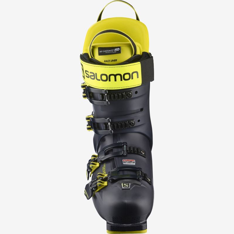 8DLD22951 Salomon أسود أحمر أبيض حذاء التزلج S Max 100 GW للرجال - D2X أسود وأحمر وأبيض