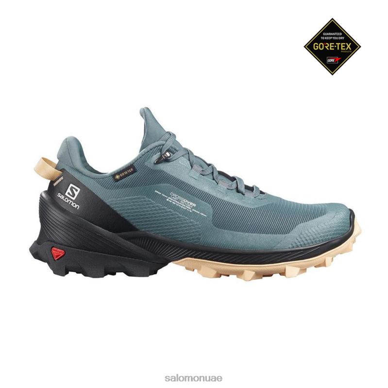 8DLD23503 Salomon ظلال الشاطئ الرمادي الزجاج حذاء Ultra Mid 3 Gore-Tex W للتنزه سيرًا على الأقدام بظلال خروع وزجاج الشاطئ الرمادي