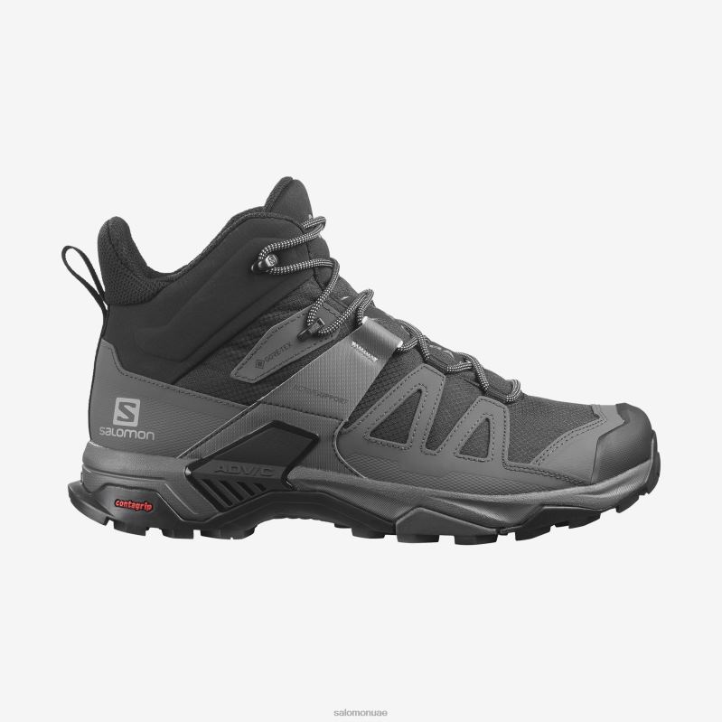 8DLD2418 Salomon أسود حذاء XA Pro 3D V8 Gore-Tex للرجال باللون الأسود