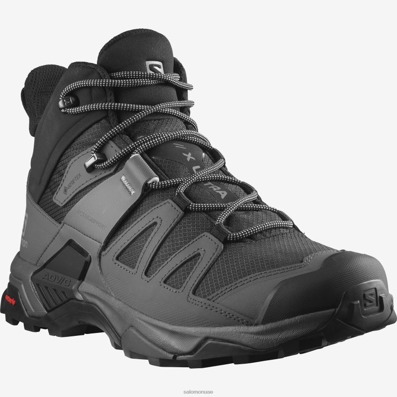 8DLD2418 Salomon أسود حذاء XA Pro 3D V8 Gore-Tex للرجال باللون الأسود